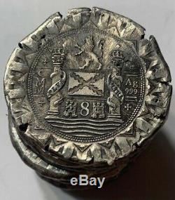 (10) 1622 Atocha Silver COB 8 Reales Daniel Carr-Moonlight Mint. 28g. 999 Fine