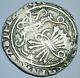 1400s-1500s Ferdinand Isabella Spanish Silver 1 Reales Antique Columbus Cob Coin