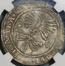 1474 NGC AU 53 Spain Ferdinand Isabella 1 Real Columbus Cob Coin (20012403C)