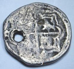 1500's-1600's Spanish Bolivia Silver 1 Reales Colonial Pirate Treasure Cob Coin