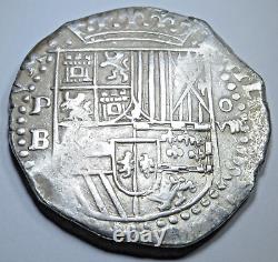 1500's AU Philip II Ex-Sedwick Bolivia Silver 8 Reales Spanish Colonial Cob Coin