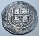 1500's Charles & Joanna Mexico Silver 1 Reales Antique Colonial Pirate Cob Coin
