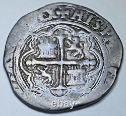1500's Philip II Mexico Silver 1 Reales Genuine Antique Colonial Pirate Cob Coin