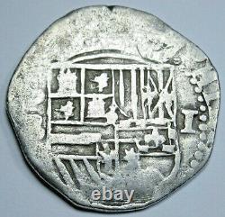 1500's Potosi B Philip II Spanish Bolivia Silver 1 Reales Old Pirate Cob Coin