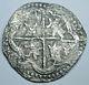 1500's Shipwreck Spanish Silver 1 Reales Old Antique Colonial Pirate Cob Coin