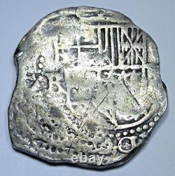 1500's Spanish Bolivia Silver 2 Reales Genuine Colonial Pirate Treasure Cob Coin