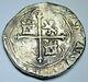 1500's Spanish Mexico Silver 2 Reales Antique Philip II Colonial Pirate Cob Coin