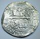 1500's Spanish Mexico Silver 4 Reales Piece of 8 Real Colonial Pirate Cob Coin
