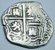 1500's Spanish Silver 1 Reales Cob Piece of 8 Real Colonial Pirate Treasure Coin