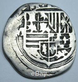 1500's Spanish Silver 1 Reales Piece of 8 Real Antique Pirate Treasure Cob Coin