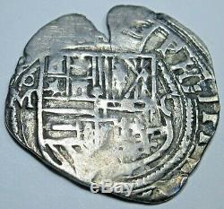 1500's Spanish Silver 1 Reales Piece of 8 Real Colonial Pirate Cob Treasure Coin