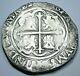 1500's Spanish Silver 4 Reales Piece of 8 Real Colonial Pirate Cob Treasure Coin