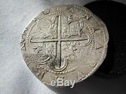 1500's Spanish Silver 8 Reales Philip II Colonial Silver Cob Coin