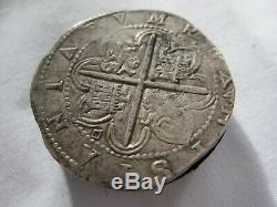 1500's Spanish Silver 8 Reales Philip II Colonial Silver Cob Coin