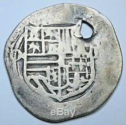 1500s Philip II Mexico Silver 1 Reales Antique Colonial Pirate Treasure Cob Coin