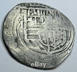 1500s Spanish Silver 1 Real Piece of 8 Reales Colonial Pirate Treasure Cob Coin