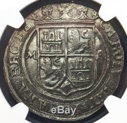 1542-1555 M A Silver Mexico 4 Reales Carlos & Joanna Colonial Cob Ngc Xf 45
