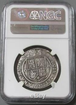 1542-55 G M Silver Mexico 4 Reales Carlos & Joanna Colonial Cob Ngc About Unc 55