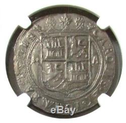 1542-55 Silver Mexico 4 Reales Carlos & Joanna Cob Ngc Xf 45