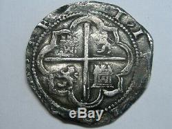 1555-98 Philip II 4 Real Cob Potosi Bolivia Spain Colonial Era Spanish Silver