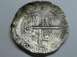 1555-98 Philip II 8 Reales Cob Mexico Assayer F Spanish Colonial Era Silver Coin