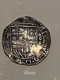 1556-1598 Philip II Spanish Silver Reales Antique Colonial Cob Coin