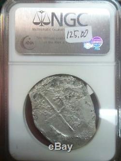 1556-1622 Sao Jose Spanish Cob 8 Reales NGC Shipwreck Certified Rare Silver Coin