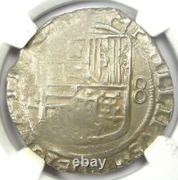 1556-98 Mexico Philip II Cob 8 Reales Coin (8R) Certified NGC AU Details