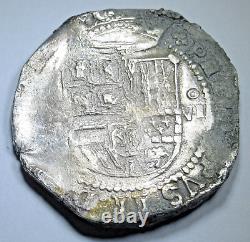 1556-98 Philip II Shipwreck Spanish Silver 8 Reales 1500s Pirate Dollar Cob Coin
