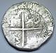 1556-98 Philip II Spanish Silver 4 Reales Genuine 1500s Pirate Treasure Cob Coin