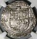 1556 NGC XF 40 Spain 4 Reales Philip II Seville Cob Silver Coin (20112303C)