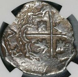 1574 NGC AU 55 Bolivia 2 Reales Philip II Cob Spain Coin POP 1/0 (21021601D)