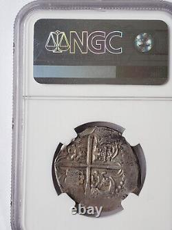 1590-1599 Philip II Spain 4 Reales Silver Cob coin pirate money partial date NGC