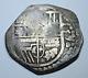 1590 Clipped Spanish Silver 2 Reales Antique 1500s Date Colonial Pirate Cob Coin