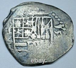 1590's Philip II Spanish Silver 1 Reales Genuine 1500's Colonial Pirate Cob Coin