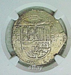 1592 C Spain Felipe II Silver Cob 4 Reales Ngc Vf Details Very Rare