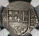 1593-B NGC XF 40 Spain 2 Reales Seville Philip II Cob Silver Coin (20051902C)
