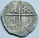 1593 Spanish Silver 2 Reales Piece of 8 Real Colonial Pirate Treasure Cob Coin