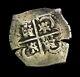 1596 Phillip ii Spain Seville Silver Cob 4 Reales
