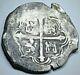 1598-1618 OMF Spanish Mexico Silver 8 Reales Old 1600's Colonial Dollar Cob Coin