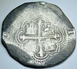 1598-1618 Spanish Mexico Silver 8 Reales 1600s Colonial Dollar Pirate Cob Coin
