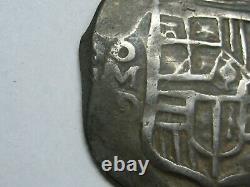 1598-1665 Spanish Silver 4 REALES COB MEXICO ASSAYER D COLONIAL ERA