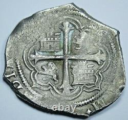 1599-1608 Mexico Silver 2 Reales Spanish Colonial 1500's-1600's Pirate Cob Coin