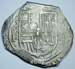 1599-1608 Mexico Silver 2 Reales Spanish Colonial 1500's-1600's Pirate Cob Coin
