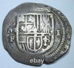 1600-1607 Philip III OMF Mexico Silver 1 Reales Spanish Colonial Pirate Cob Coin