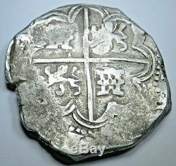 1600's-1700's Silver Spanish 8 Reales Eight Real Old Dollar Treasure Cob Coin