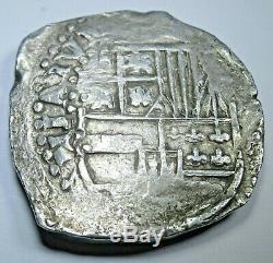 1600's-1700's Silver Spanish 8 Reales Eight Real Old Dollar Treasure Cob Coin