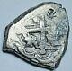 1600's Chopmarks Spanish Shipwreck 1 Reales Real Counterstamp Silver Cob Coin