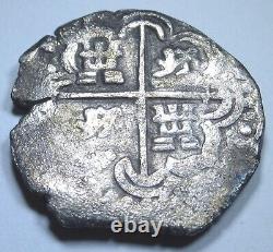 1600's Concepcion Shipwreck Spanish Silver 2 Reales Genuine Cob Coin With COA