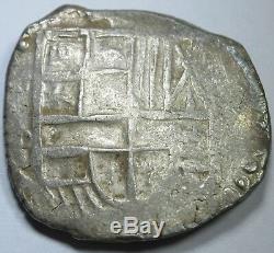 1600's Porto Bello Hoard Spanish Silver 4 Real Piece of 8 Reales Cob Pirate Coin